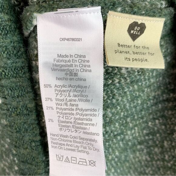 NWT Madewell Oversized Turtleneck Sweater Dress in Geo Print Wool Blend XXS - Picture 8 of 12